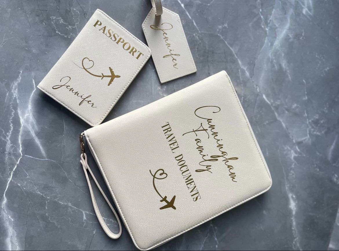 Boutique Travel Organiser - Travel Document Holder - Personalised Travel Organiser
