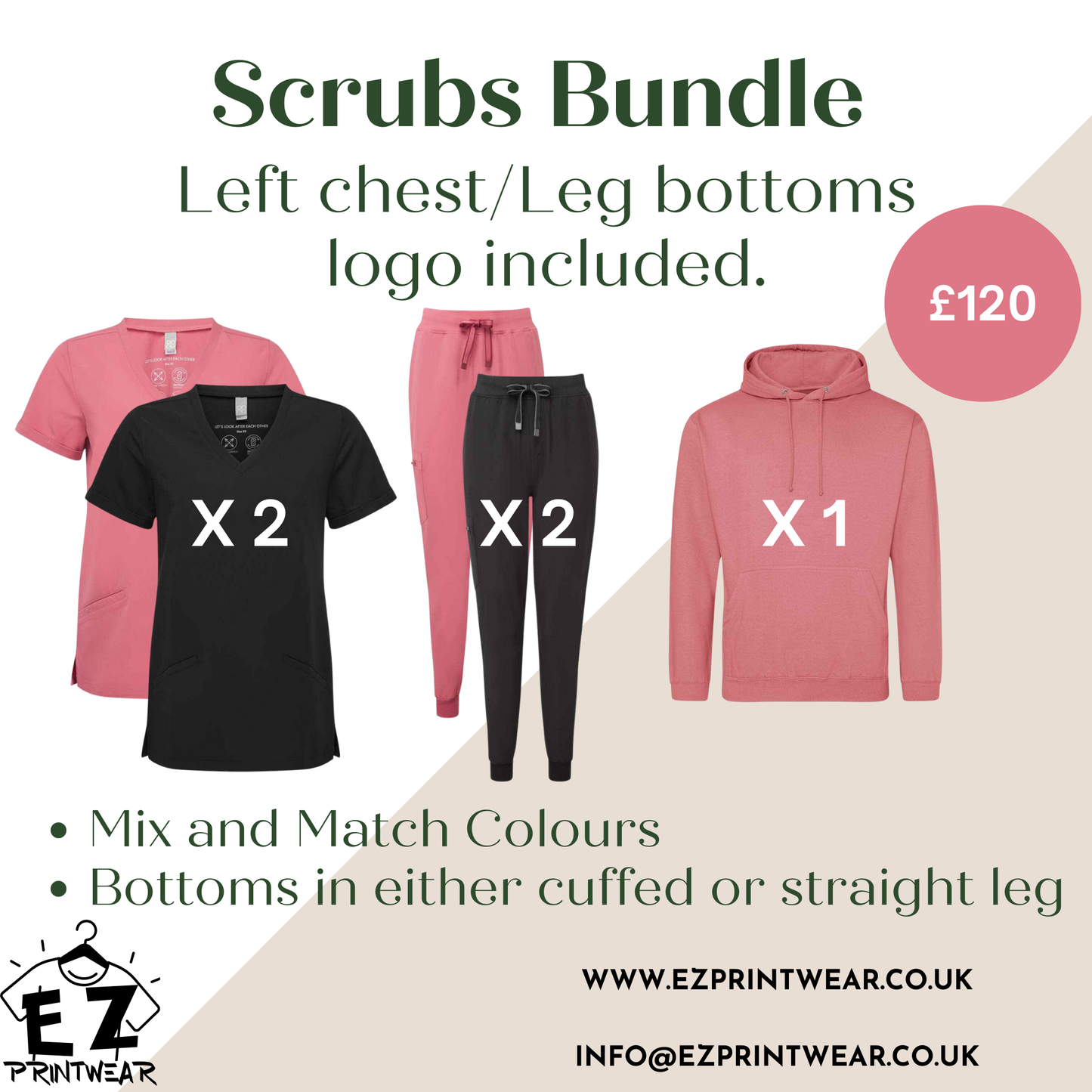 Health & Beauty - Tunic , Bottoms, & Hoodie - INSTA ONLY BUNDLE