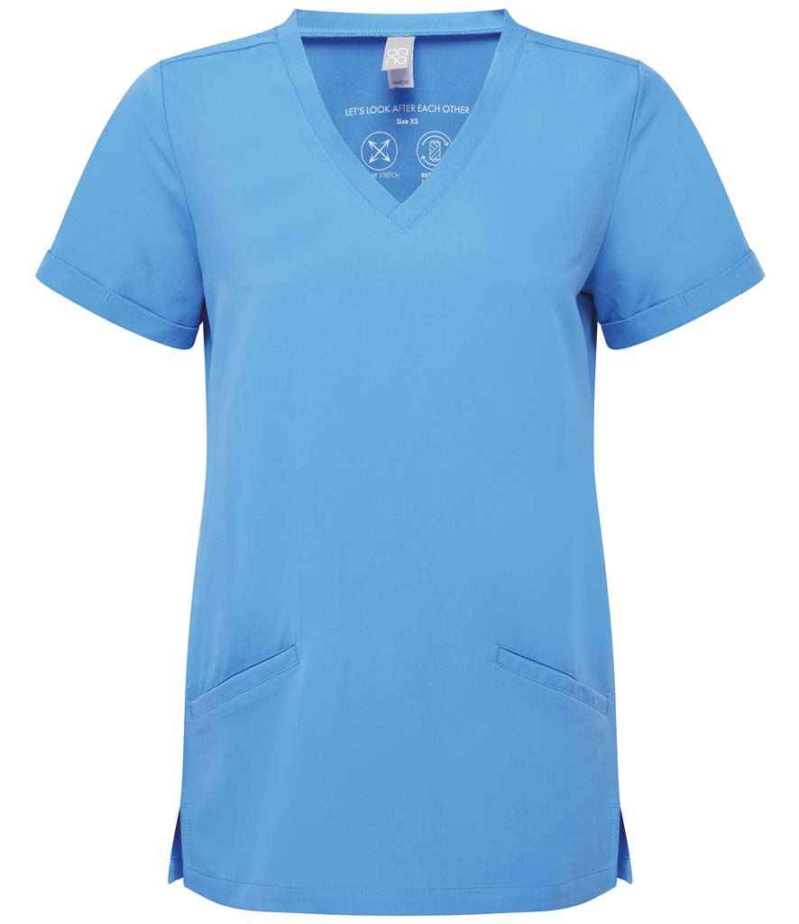 Enhance your workwear with our Beauty Scrub Stretch Tunic, made from breathable four-way stretch fabric. This tunic offers a durable, crease-resistant, and easy-care solution for busy beauty professionals. The modern fit, V neck, and roll-up sleeves with bar tacks add a stylish touch, while back darts provide a flattering silhouette. With two front slanted pockets and side vents, it's perfect for comfort and functionality. Machine washable up to 60°C, this tunic is a must-have for any beauty professional's