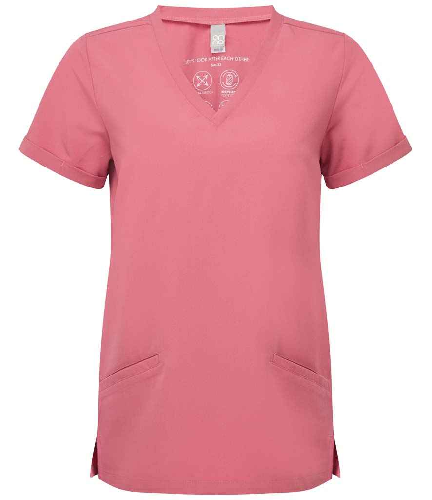Enhance your workwear with our Beauty Scrub Stretch Tunic, made from breathable four-way stretch fabric. This tunic offers a durable, crease-resistant, and easy-care solution for busy beauty professionals. The modern fit, V neck, and roll-up sleeves with bar tacks add a stylish touch, while back darts provide a flattering silhouette. With two front slanted pockets and side vents, it's perfect for comfort and functionality. Machine washable up to 60°C, this tunic is a must-have for any beauty professional's