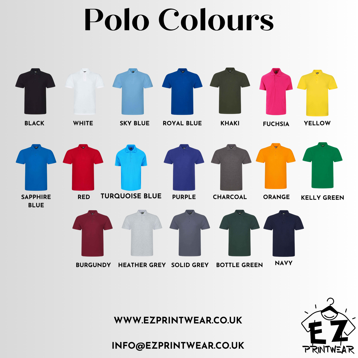 Workwear Pro Pique Polo Shirt - Personalised Workwear - Professional Polo - Printed Polo