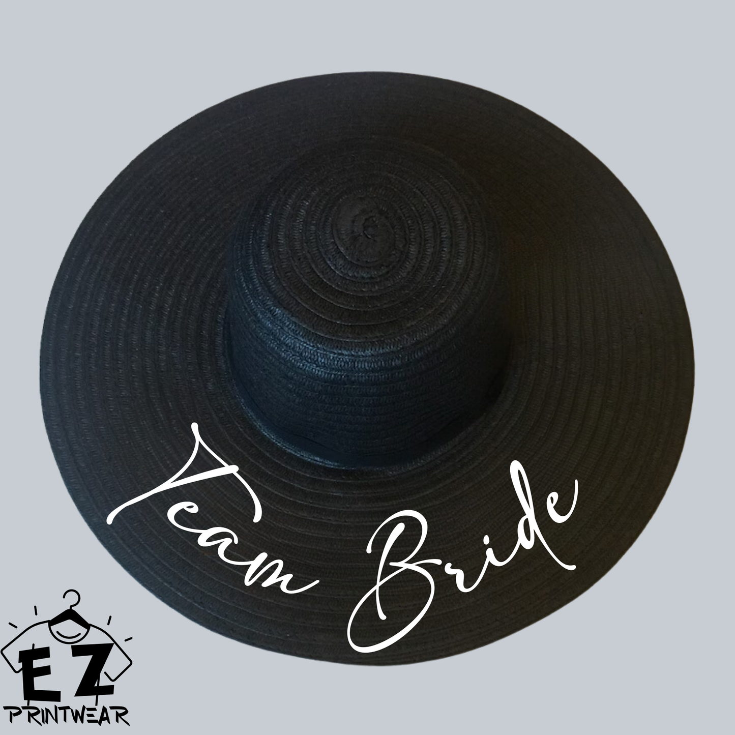 Bride - Bridal Party - Wide Brim Marbella Sun Hat - Honeymoon Hat - Honeymoon gift - Personalised hat