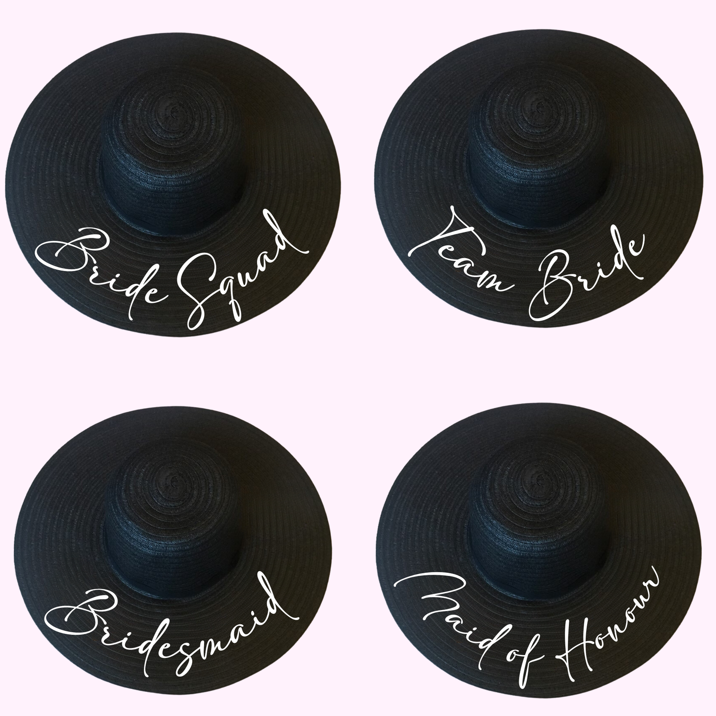 Bride - Bridal Party - Wide Brim Marbella Sun Hat - Honeymoon Hat - Honeymoon gift - Personalised hat