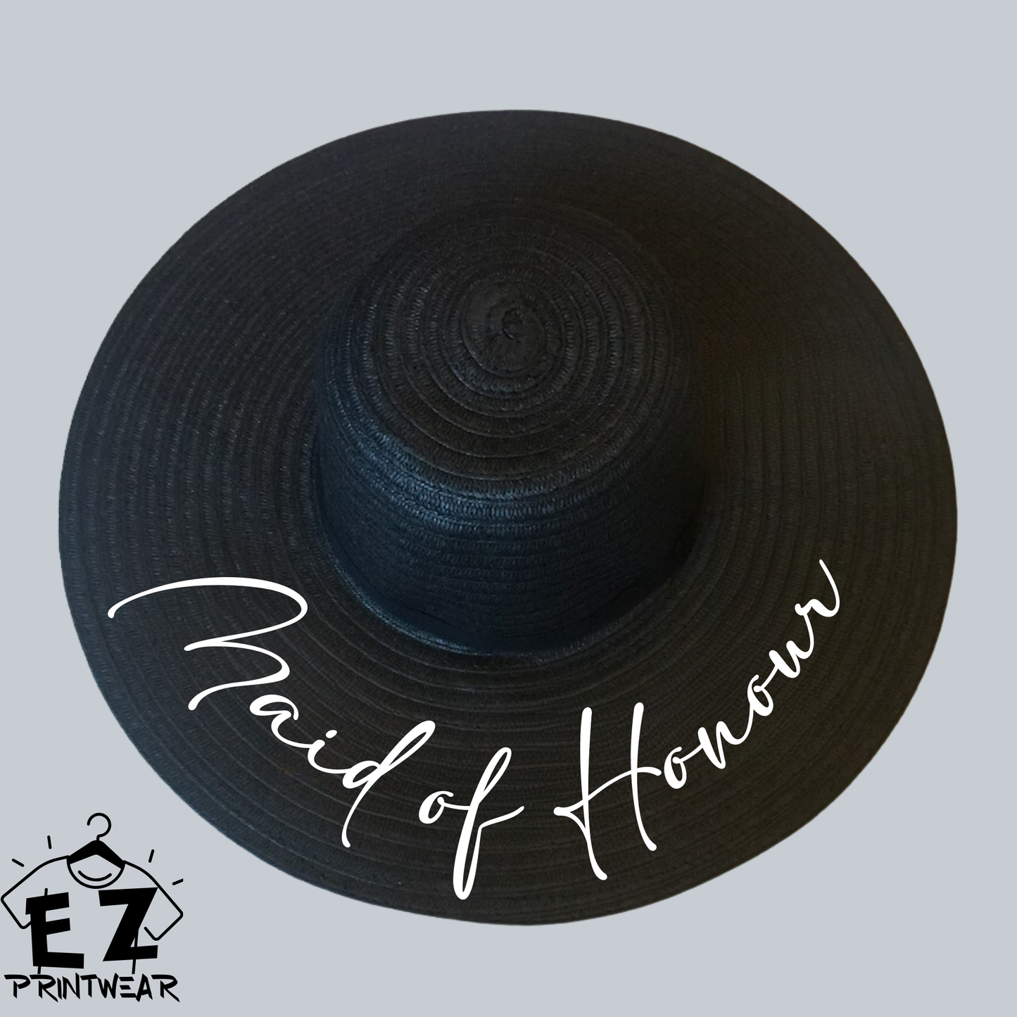 Bride - Bridal Party - Wide Brim Marbella Sun Hat - Honeymoon Hat - Honeymoon gift - Personalised hat