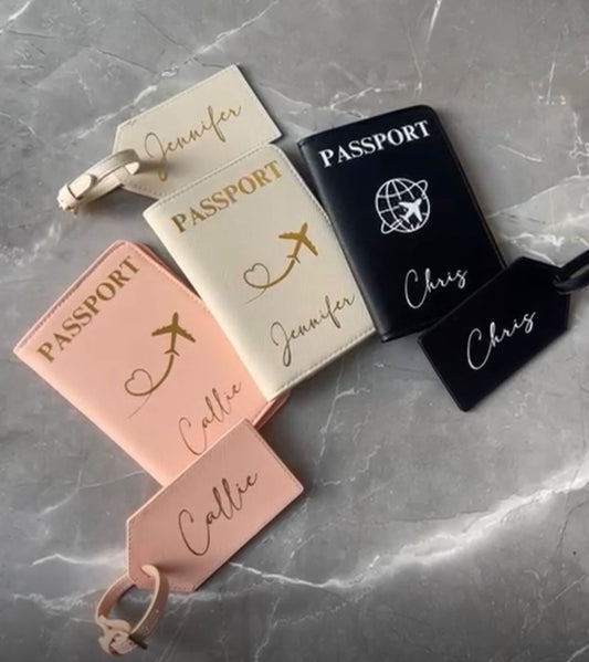Boutique Travel Set - Personalised Passport - Personalised Tag - Personalised Travel Set