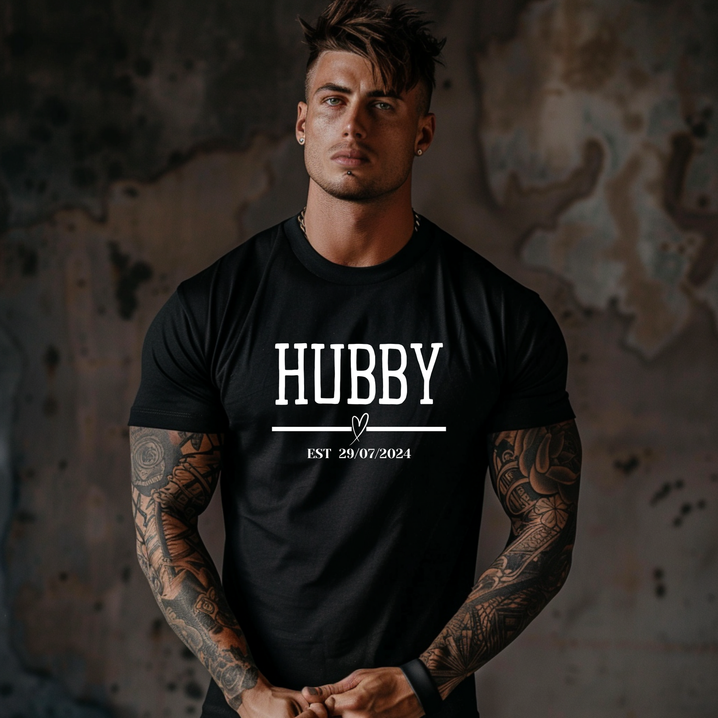 Couples Hubby and Wifey est "Date" Matching T-Shirts/Sweatshirt/Hoodie - His and Hers2