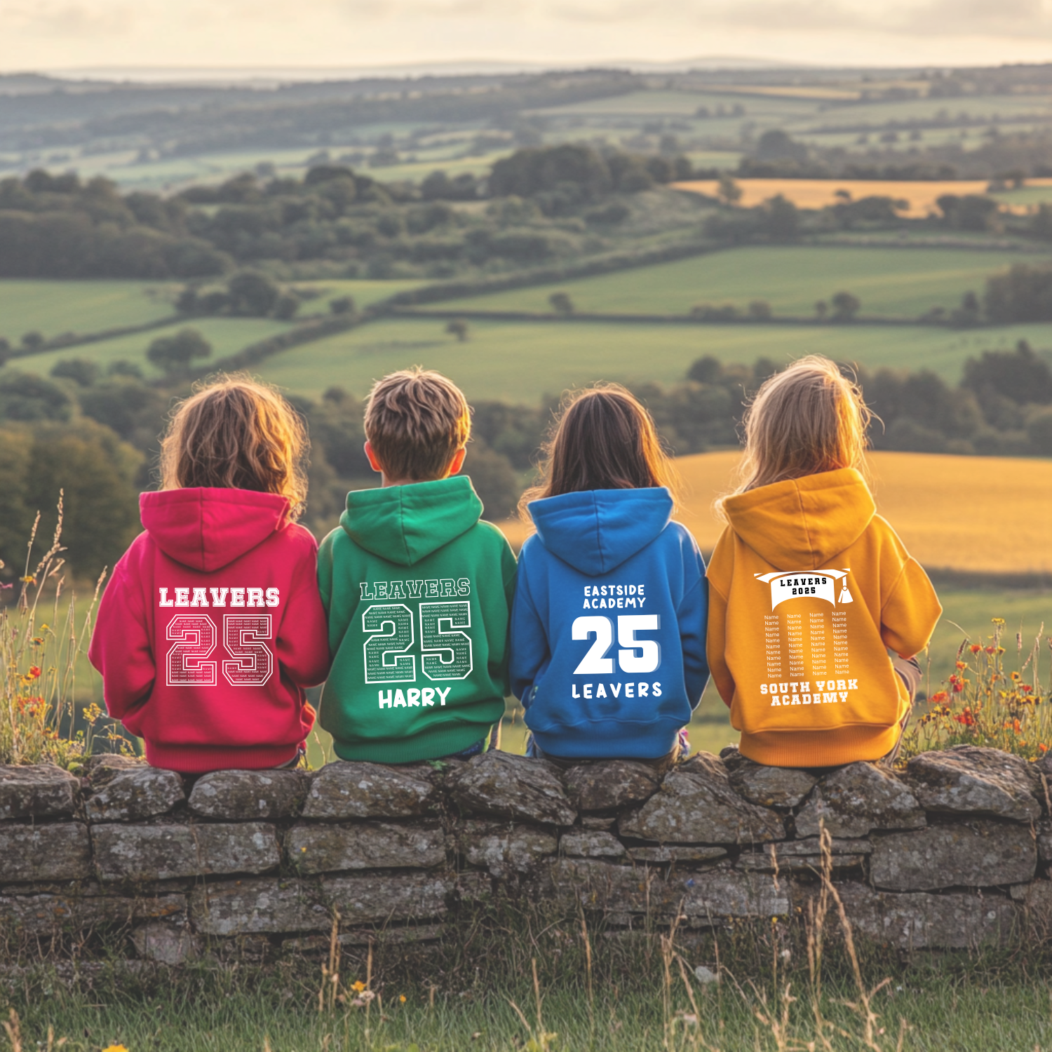 Best Leavers hoodies for 2025.  Making leavers hoodies easy for schools and parents.  Leaver hoodie designed by us or you.  Leavers 2025' prominently displayed on the back. 
